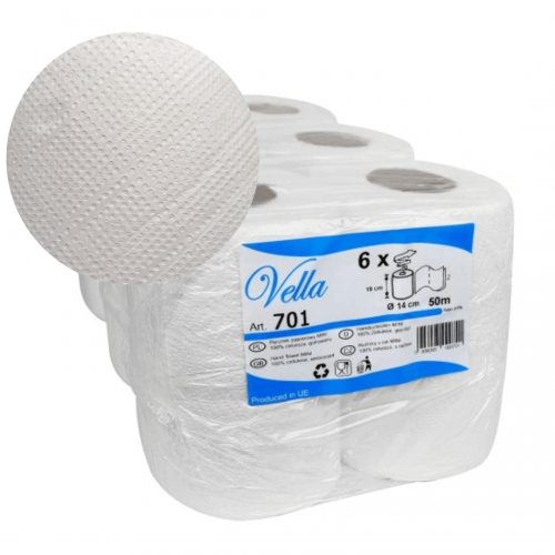 Ręcznik papierowy 2-warstwowy 6 rolek 19 cm x 50 m
